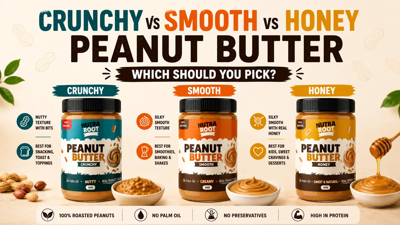 Crunchy vs Creamy vs Honey Peanut Butter — Which Should You Pick?